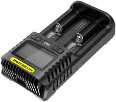 Зарядное устройство Nitecore UM2 18650/21700 на 2*АКБ Intellicharge V2, совместимо с Li-ion/IMR и Ni-MH/Ni-Cd аккумуляторами, с автоматическим определением