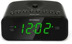 Радиобудильник Hyundai H-RCL221 черный LCD подсв:зеленая часы:цифровые FM Радиобудильник Hyundai H-RCL221 черный LCD подсв:зеленая часы:цифровые FM