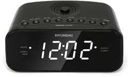 Радиобудильник Hyundai H-RCL221 черный LCD подсв:белая часы:цифровые FM Радиобудильник Hyundai H-RCL221 черный LCD подсв:белая часы:цифровые FM