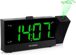 Радиобудильник Hyundai H-RCL243 черный LCD проек.изоб. подсв:зеленая часы:цифровые FM Радиобудильник Hyundai H-RCL243 черный LCD проек.изоб. подсв:зеленая часы:цифровые FM