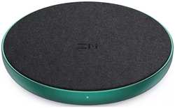 СЗУ Zmi Wireless Charger QC 2.0 (WTX11 BlackGreen ALCANTARA), черно-зеленый Wireless Charger QC 2.0 (WTX11 BlackGreen ALCANTARA) черно-зеленый
