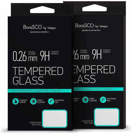 Защитное стекло BoraSCO Full Cover+Full Glue для Samsung Galaxy A20 A205 Черная рамка