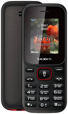 Мобильный телефон teXet TM-128 Black-Red 29653358