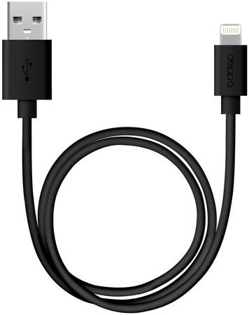 Кабель Deppa USB - 8-pin для Apple 2м черный 72224