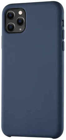 Силиконовый чехол BoraSCO Soft Touch с микрофиброй для IPhone 11 Pro Max синий