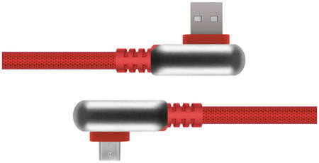 Кабель Rombica Digital Electron M Red USB - micro USB нейлоновая оплетка 1.2м красный 29760084