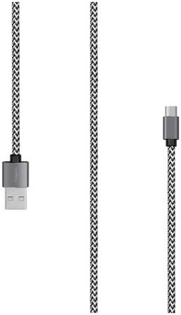 Кабель Rombica Digital AB-04 USB - micro USB текстиль 2м черно-белый 29760126