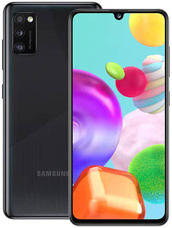 Смартфон Samsung Galaxy A41 64/4Gb SM-A415F Black + Яндекс Станция Мини