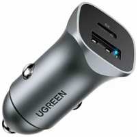 Автомобильное зарядное устройство UGREEN CD130 (30780) 24W Fast Car Charger космос