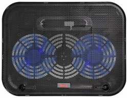 Подставка для ноутбука Buro BU-LCP140-B214H 14″ (338x255x22мм 1xUSB 2x 140ммFAN 480г) металлическая сетка/пластик