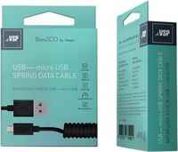 Дата-кабель BoraSCO (VSP) USB - micro USB, 2м, витой, черный