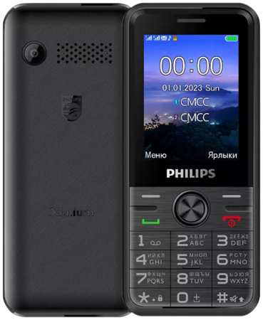 Кнопочный телефон Philips Xenium E6500 Black 31000542