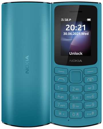 Кнопочный телефон Nokia 105 TA-1557 Dual SIM EAC Cyan 31005646
