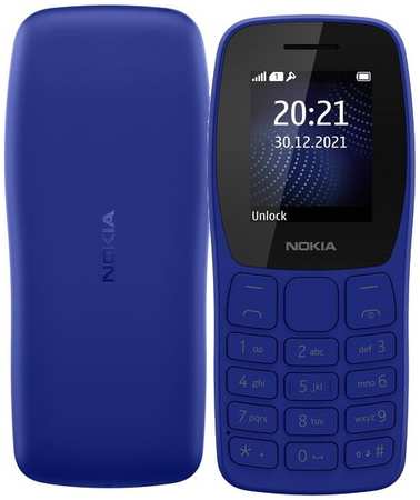 Кнопочный телефон Nokia 105 TA-1428 Dual SIM EAC Blue 31005855