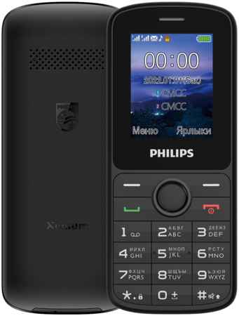 Кнопочный телефон Philips Xenium E2101 Black 31112740