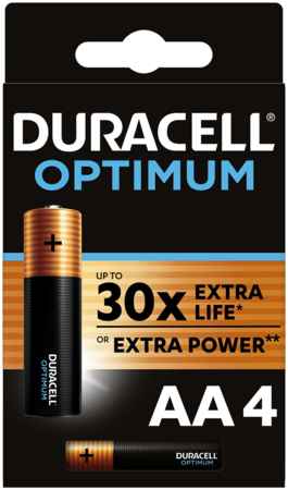 Элемент питания Duracell Optimum AA (LR6) 1.5 V (4 шт)