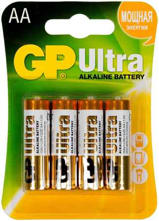 Элемент питания GP Ultra Alkaline AA (4 шт) 31116938