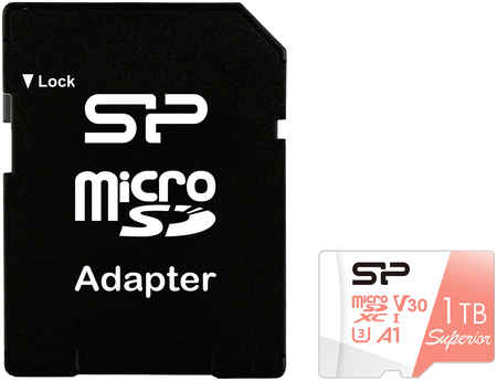 Карта памяти Silicon Power Superior DV3 microSDXC UHS-I Class 10 1TB с адаптером