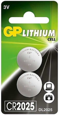Элемент питания GP Lithium CR2025/DL2025 3V (2 шт) 31965581