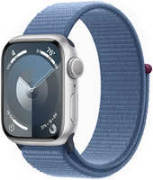 Умные часы Apple Watch Series 9, 41mm Aluminum , с синим Textile ремешком
