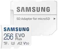 Карта памяти Samsung Evo Plus microSDXC U3 Class 10 256GB с адаптером