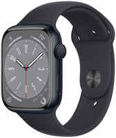 Умные часы Apple Watch Series 8, 41 мм , с черным Sport ремешком M/L