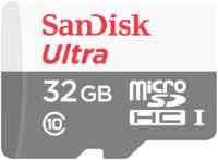 Карта памяти SanDisk Ultra microSDHC UHS-I 32GB Class 10 SDSQUNR-032G-GN3MA с адаптером