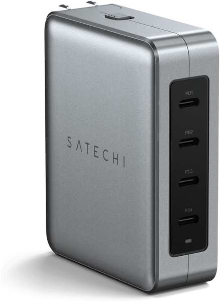 Многопортовое сетевое зарядное устройство Satechi мощностью 145 Вт (USB-C) (GaN) 3362071