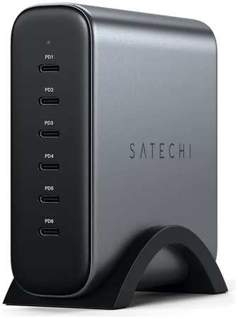 Многопортовое сетевое зарядное устройство Satechi мощностью 200 Вт (USB-C) (GaN) 3364057