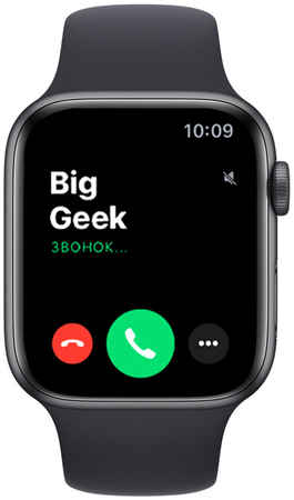 Apple Watch SE, 44мм, из алюминия цвета «серый космос», спортивный ремешок цвета «тёмная ночь» (2020) 3381214