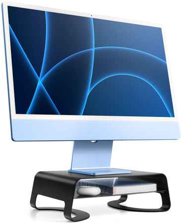 Металлическая подставка с настольной полкой Twelve South Curve Riser для монитора и iMac