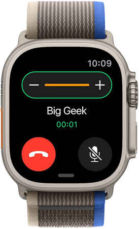 Часы Apple Watch Ultra, 49 мм, титан, ремешок Trail цвета «синий/серый» 3383009