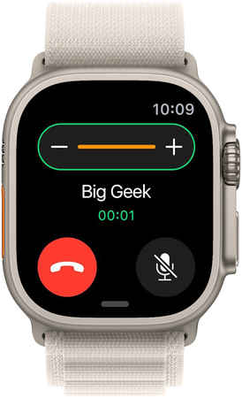 Часы Apple Watch Ultra, 49 мм, титан, ремешок Alpine цвета «сияющая звезда» 3383094