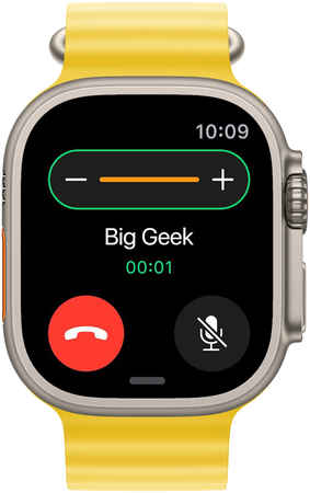 Часы Apple Watch Ultra, 49 мм, титан, ремешок Ocean жёлтого цвета