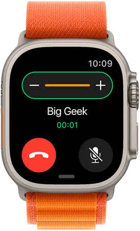 Apple Watch Ultra, 49 мм, корпус из титана, ремешок Alpine оранжевого цвета 3383098