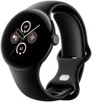 Умные часы Google Pixel Watch 2, Wi-Fi + LTE, «матовый чёрный» корпус, ремешок цвета «чёрный обсидиан»