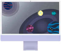 Apple iMac 4.5K 24″ (2021) Purple (M1 8-Core CPU / 8-Core GPU, 16GB, 1TB)