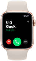 Apple Watch SE, 44 мм, из алюминия золотого цвета, спортивный ремешок цвета «сияющая звезда» (2020)