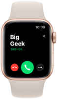 Apple Watch SE, 40мм, из алюминия золотого цвета, спортивный ремешок цвета «сияющая звезда» (2020)