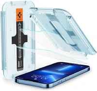 Защитное стекло с установочной формой Spigen EZ FIT GLAS.tR SLIM для iPhone 13 Pro Max (2.5D, 9H; олеофобное покрытие; комплект — 2 шт.)