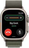 Часы Apple Watch Ultra, 49 мм, титан, ремешок Alpine зелёного цвета