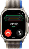 Часы Apple Watch Ultra, 49 мм, титан, ремешок Trail цвета «синий / серый»
