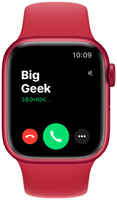 Часы Apple Watch Series 8, 45 мм, алюминий цвета (PRODUCT)RED, спортивный ремешок