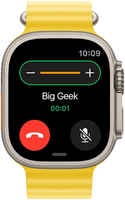 Apple Watch Ultra, 49 мм, корпус из титана, ремешок Ocean жёлтого цвета