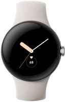 Умные часы Google Pixel Watch, Wi-Fi + LTE, «полированный серебристый» корпус, ремешок цвета «мел»