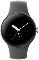 Умные часы Google Pixel Watch, Wi-Fi + LTE, «полированный серебристый» корпус, ремешок угольно-серого цвета