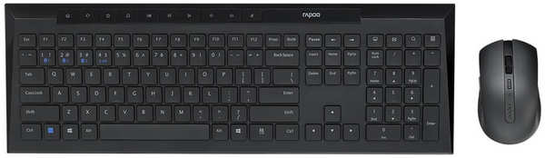 Комплект клавиатуры и мыши Rapoo 8200G черный 348446052367