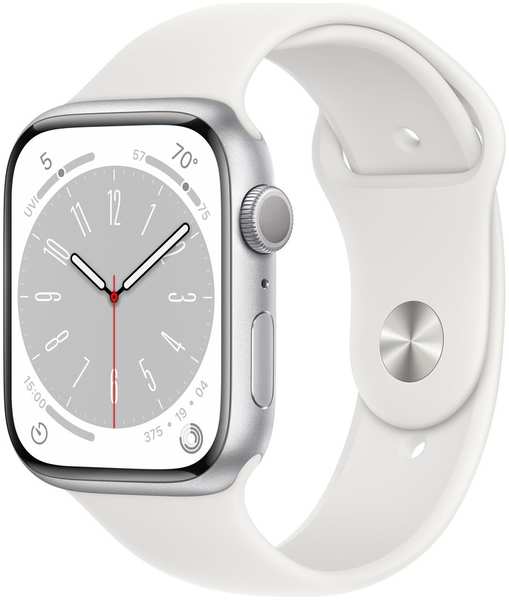 Смарт-часы Apple Watch Series 8 45 мм S/M MP6P3LL/A White 348446065235
