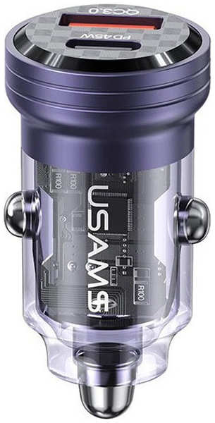 Автомобильное зарядное устройство USAMS US-CC175 C35 45W фиолетовый 348446098126
