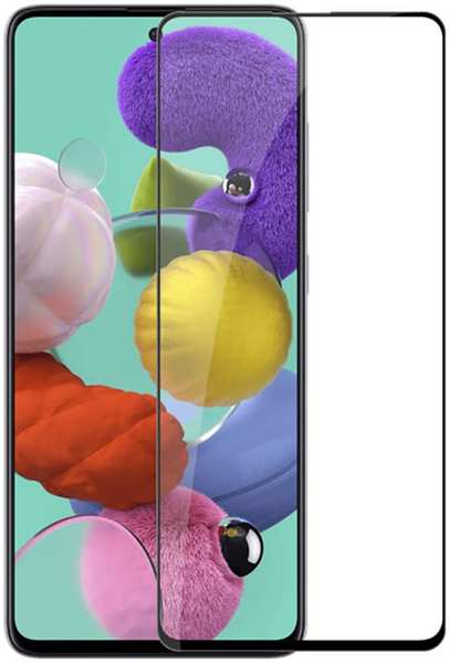 Защитное стекло Red Line Full Screen для смартфона Samsung Galaxy A52, чёрная рамка